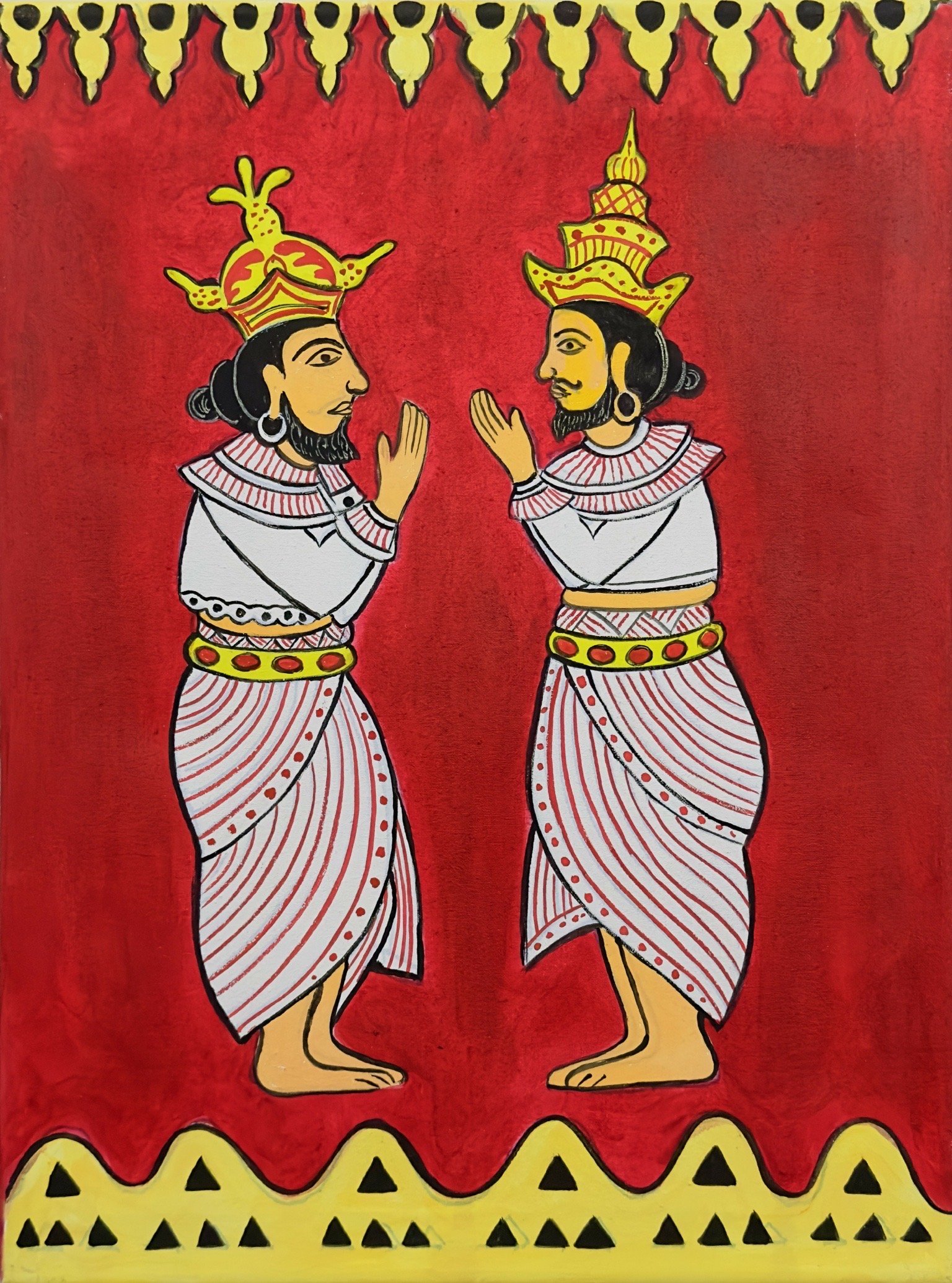 Kandyan Traditional Painting on Canvas