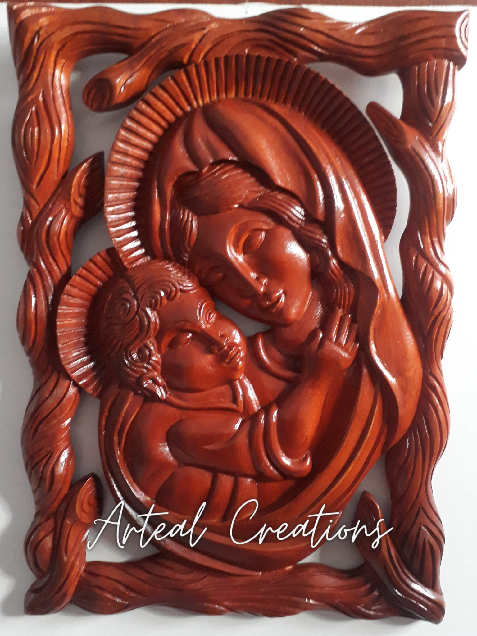 Mother Mary Wood Carving